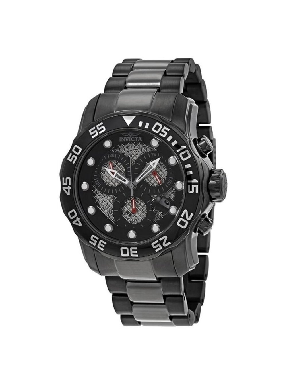 NWT Invicta Pro Diver Chronograph Black Open Weave Dial Men's Watch